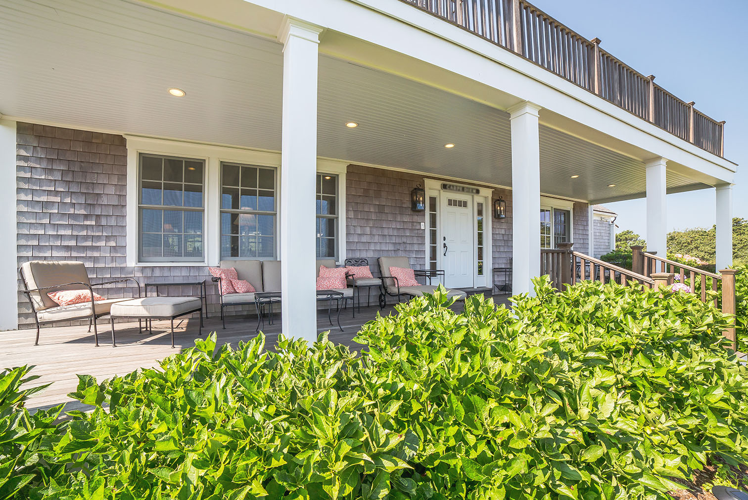 Nantucket home exterior with covered porch